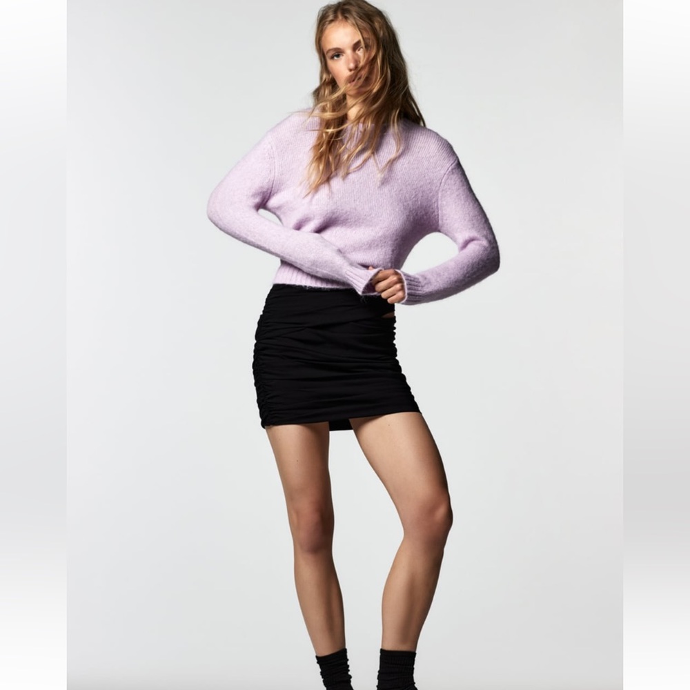 Zara Cut Out Draped Skirt Size S